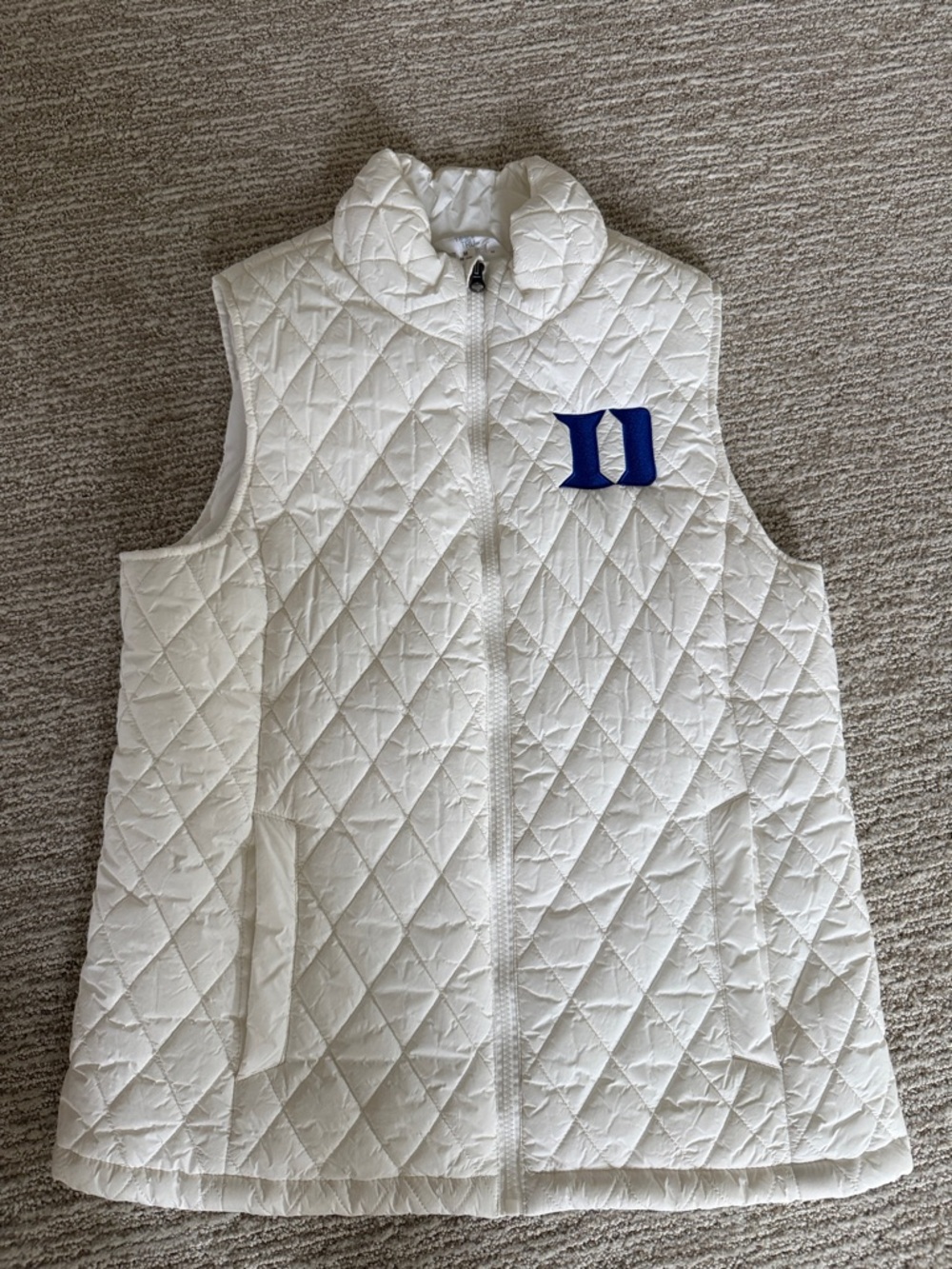 Excellent Condition White Women’s Vest with Duke logo Size M